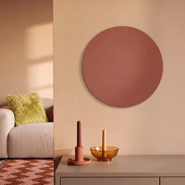 Akoestisch schilderij rond - Rustic - Terracotta - Oranje — 3