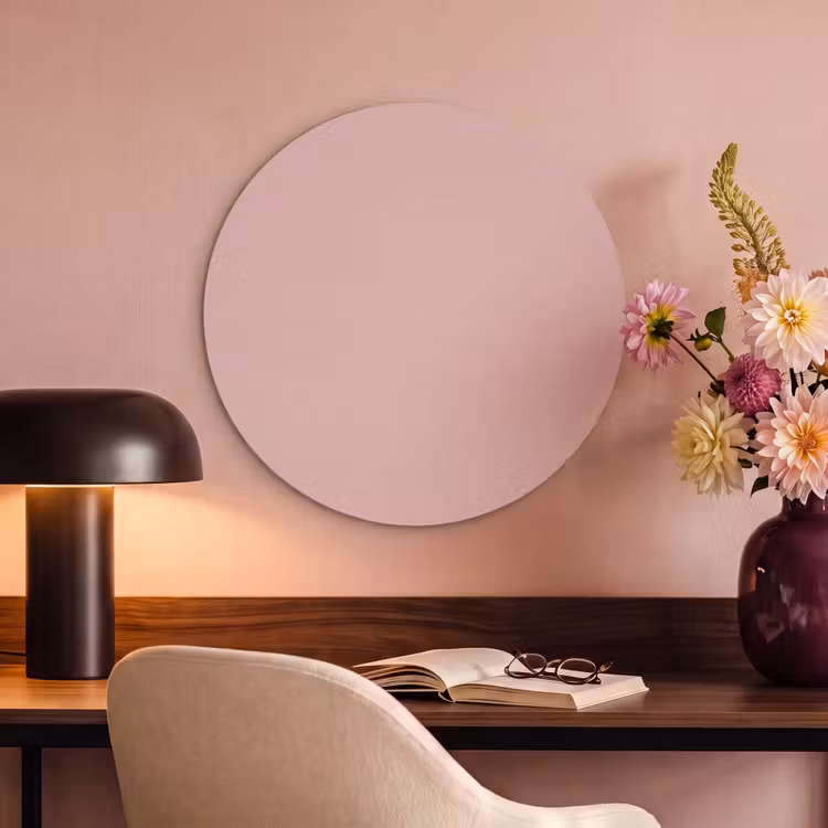 Akoestisch schilderij rond - Soft - Blush - Roze — 2