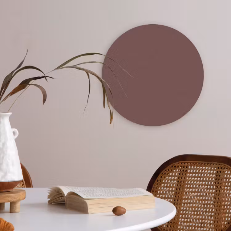 Akoestisch schilderij rond - Velvet - Merlot - Rood — 2
