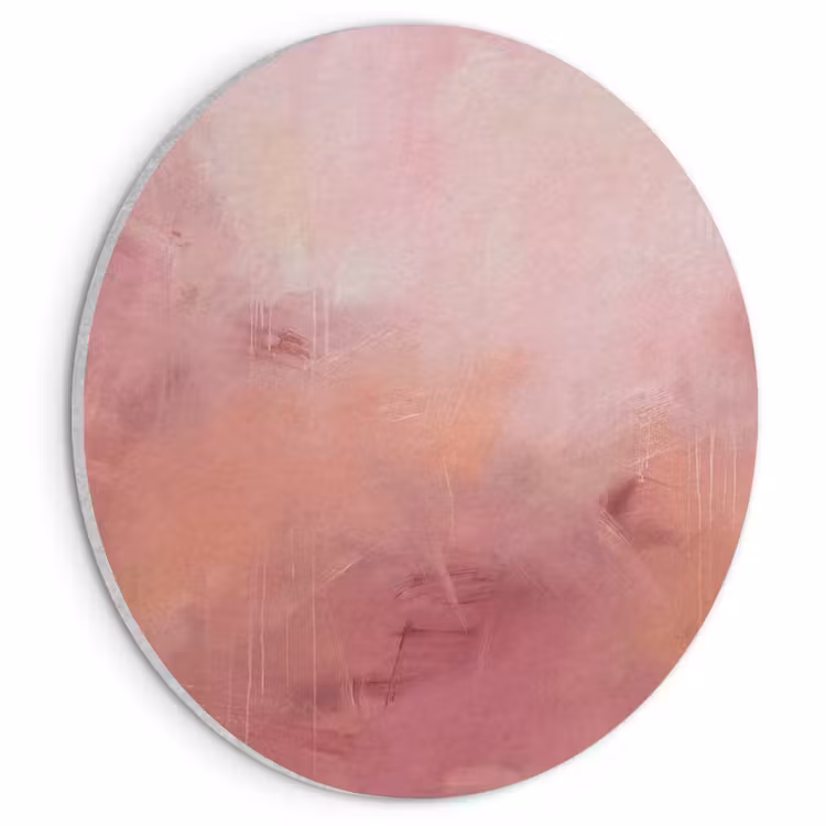 Akoestisch schilderij rond - Kunst - Vloeiend - Pastel - Abstract — 1