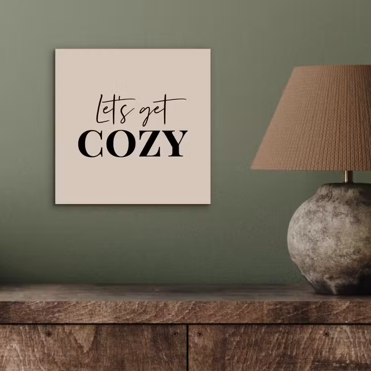 Aluminium schilderij - Beige - Winter - Quote - Cozy — 3