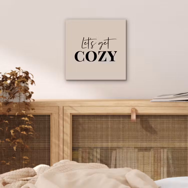 Aluminium schilderij - Beige - Winter - Quote - Cozy — 4