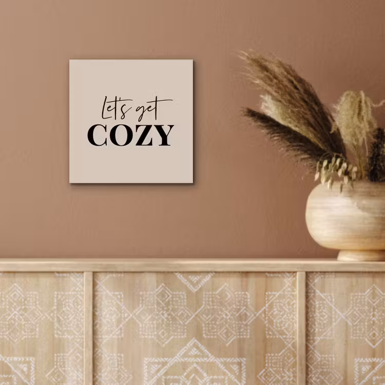Aluminium schilderij - Beige - Winter - Quote - Cozy — 5