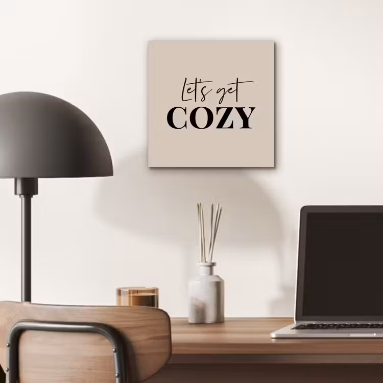 Aluminium schilderij - Beige - Winter - Quote - Cozy — 6