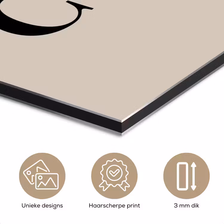 Aluminium schilderij - Beige - Winter - Quote - Cozy — 7