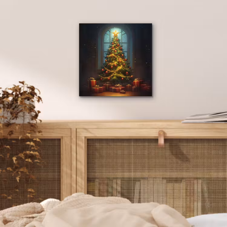 Aluminium schilderij - Kerstboom - Cadeau - Kerst - Winter — 4