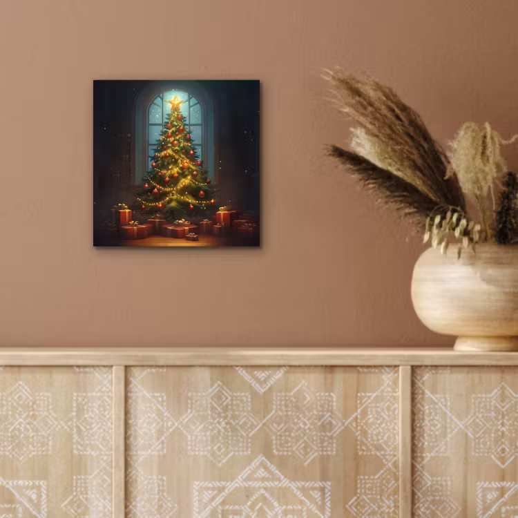 Aluminium schilderij - Kerstboom - Cadeau - Kerst - Winter — 5