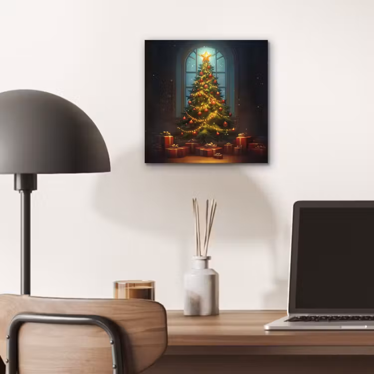 Aluminium schilderij - Kerstboom - Cadeau - Kerst - Winter — 6