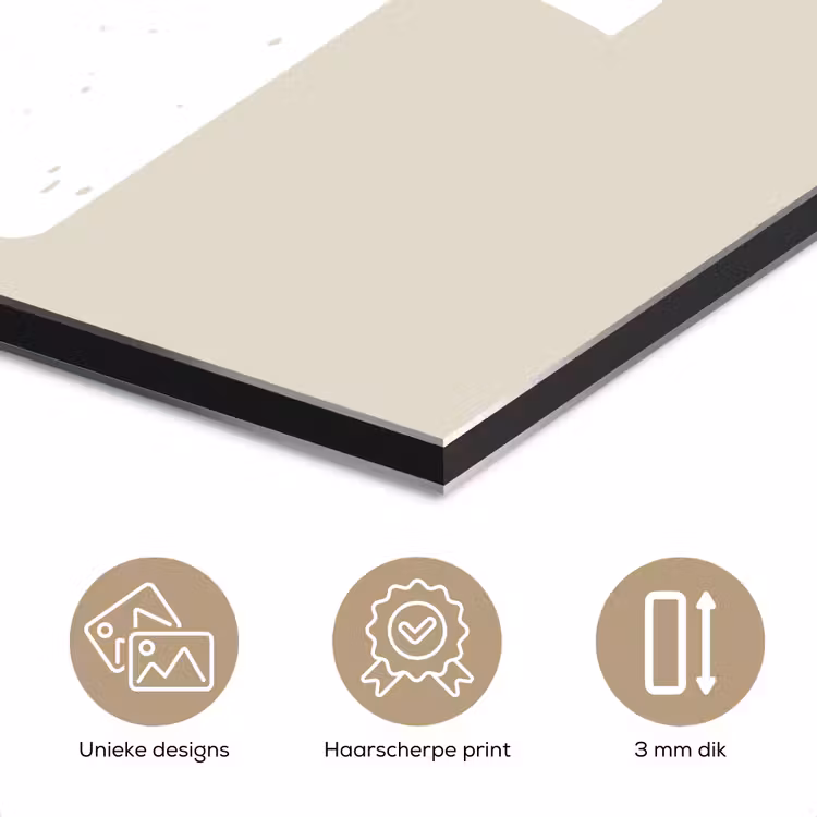 Aluminium schilderij - Japandi - Kerstboom - Beige - Kerstversiering — 7