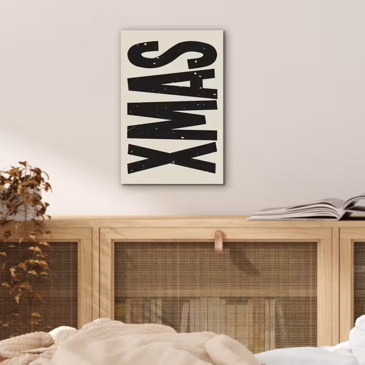 Aluminium schilderij - Kerst - Christmas - Japandi - Beige — 4