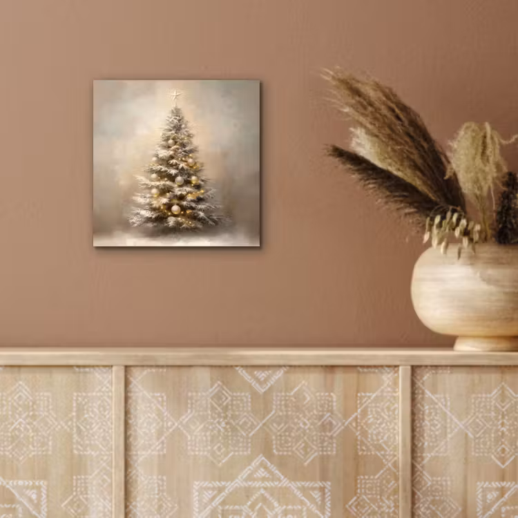 Aluminium schilderij - Kerst - kerstboom - Sneeuw - Art — 5