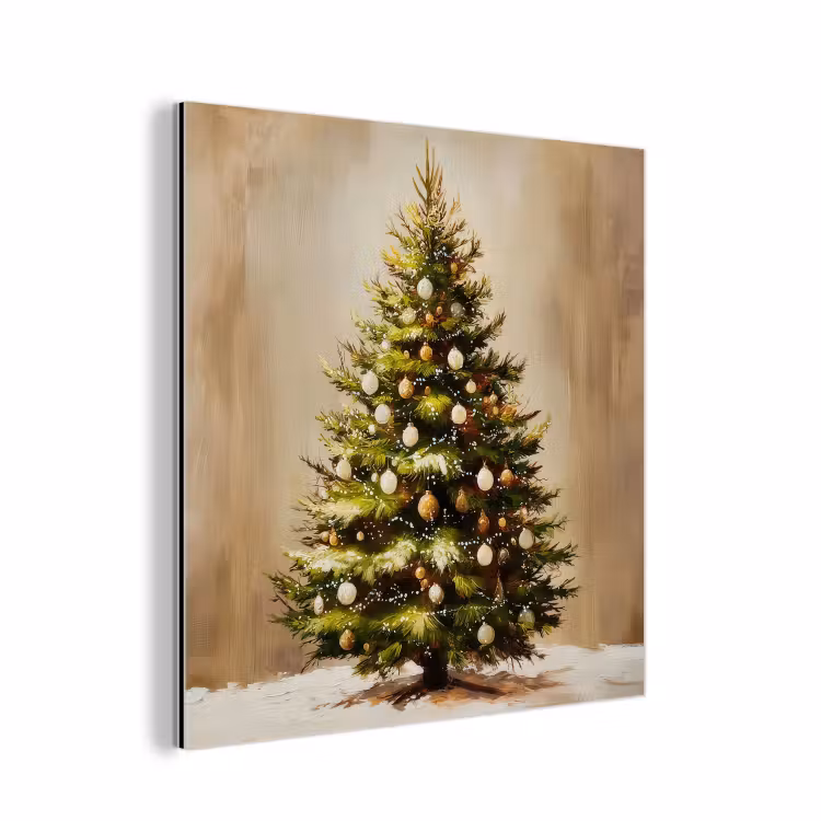 Aluminium schilderij - Kerst - Sfeer - Groen — 1