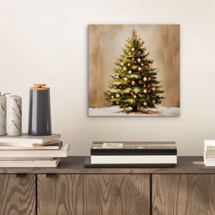 Aluminium schilderij - Kerst - Sfeer - Groen — 2