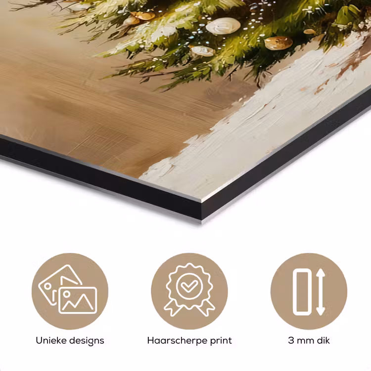 Aluminium schilderij - Kerst - Sfeer - Groen — 7