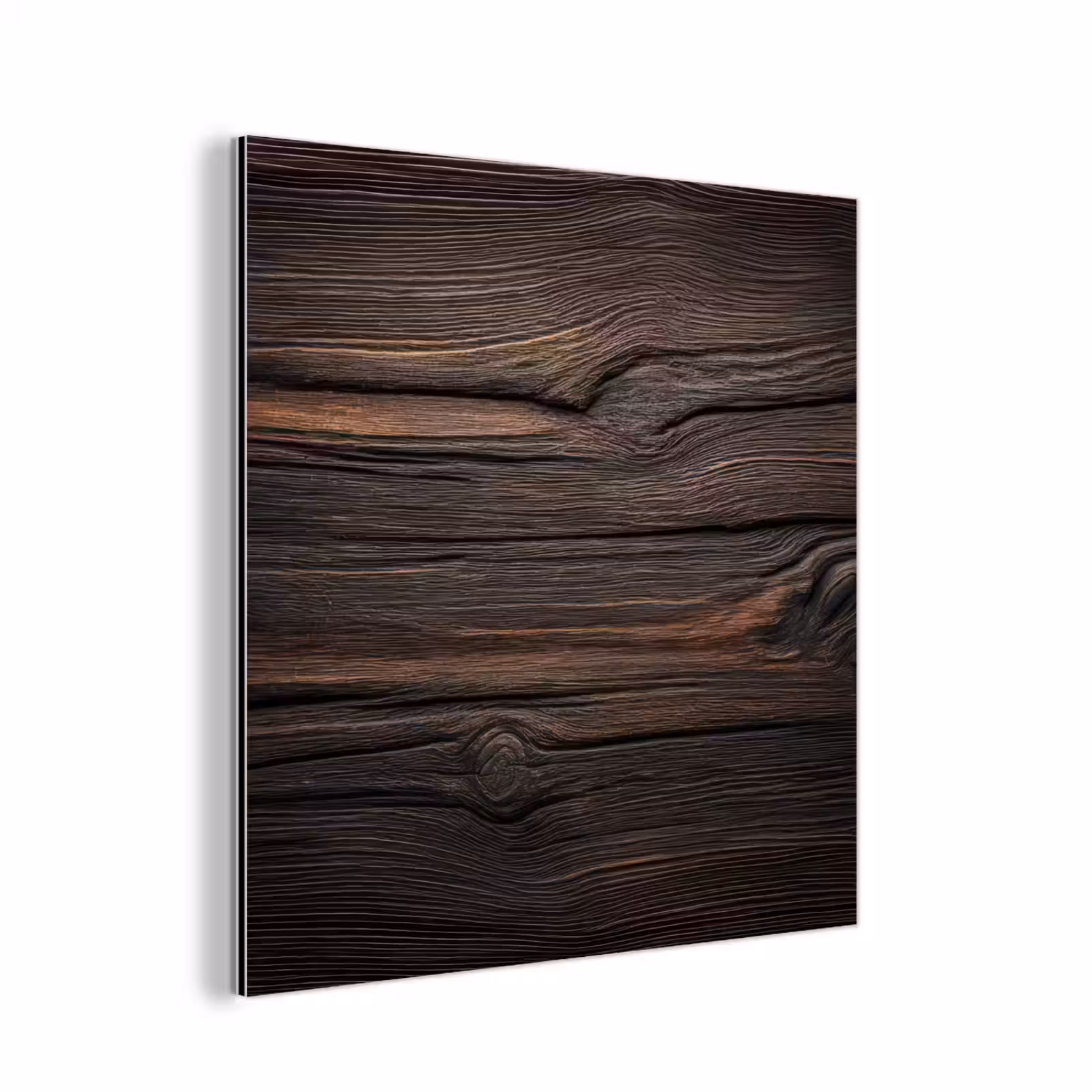 Aluminium schilderij - Hout - Grillige nerven — 1