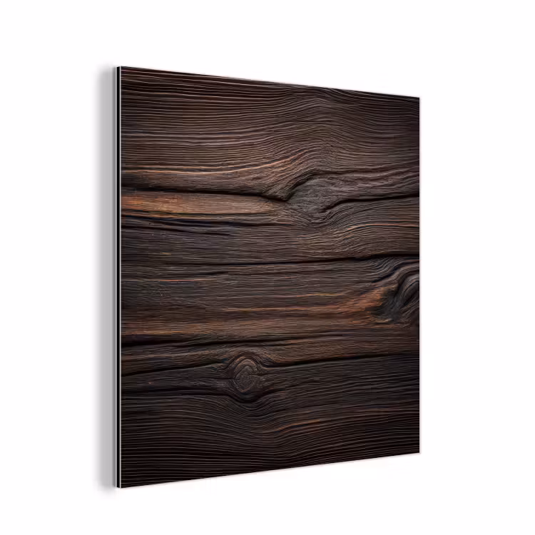 Aluminium schilderij - Hout - Grillige nerven — 1