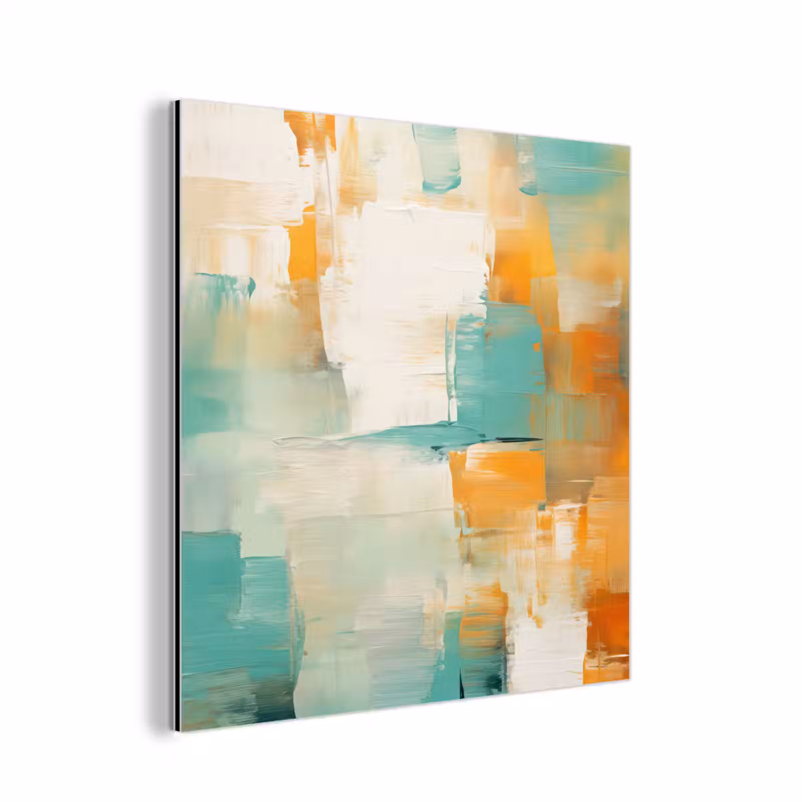 Aluminium schilderij - Kunst - Abstract - Blauw - Wit — 1