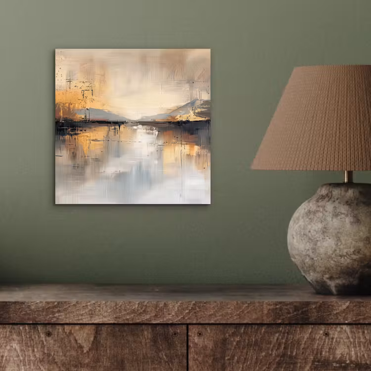 Aluminium schilderij - Abstract - Modern - Beige - Aesthetic - Goud — 3