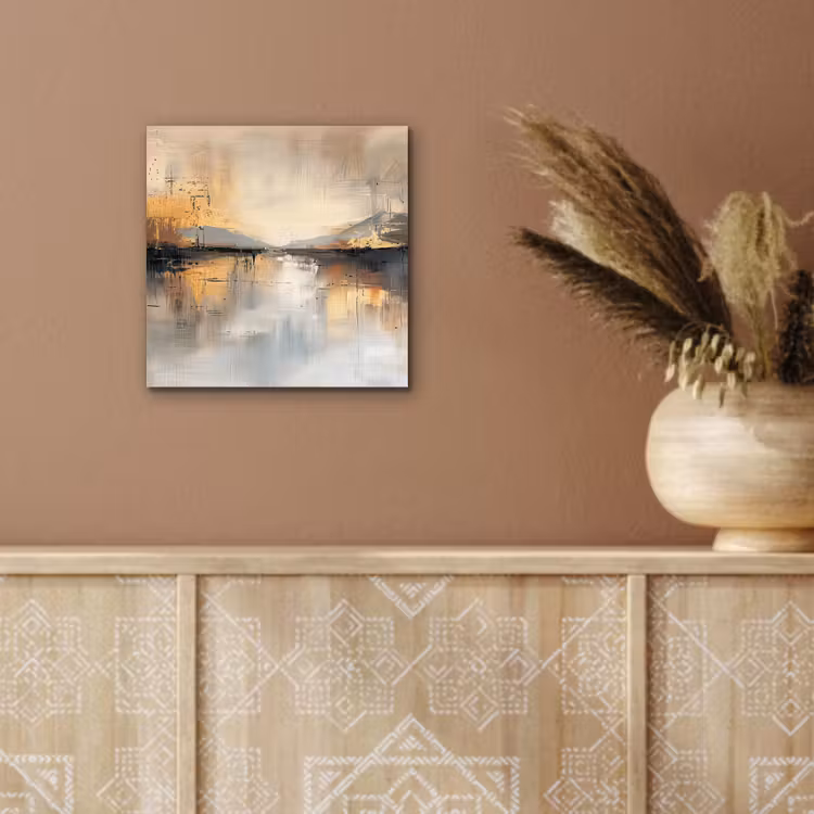 Aluminium schilderij - Abstract - Modern - Beige - Aesthetic - Goud — 5