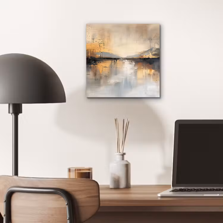 Aluminium schilderij - Abstract - Modern - Beige - Aesthetic - Goud — 6