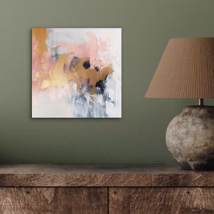 Aluminium schilderij - Abstract - Pastel kleuren - Goud - Modern - Aesthetic — 3