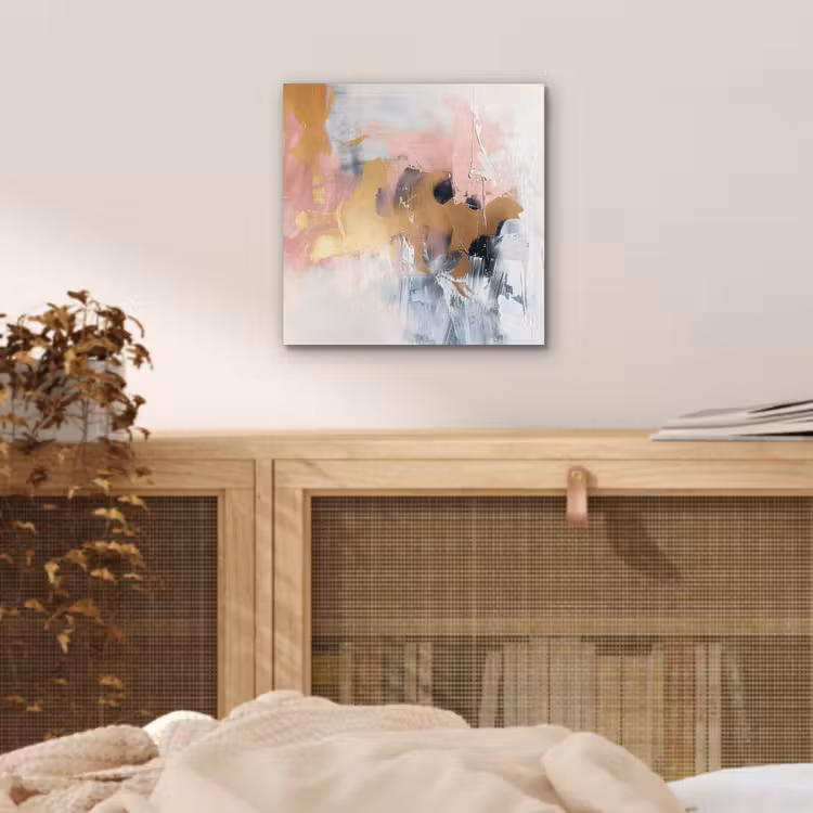 Aluminium schilderij - Abstract - Pastel kleuren - Goud - Modern - Aesthetic — 4