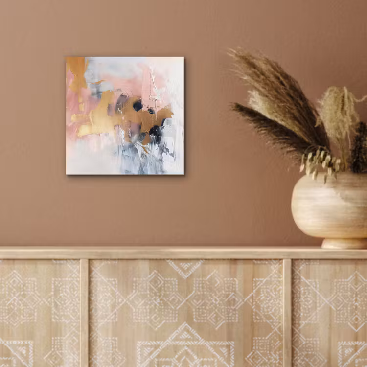 Aluminium schilderij - Abstract - Pastel kleuren - Goud - Modern - Aesthetic — 5