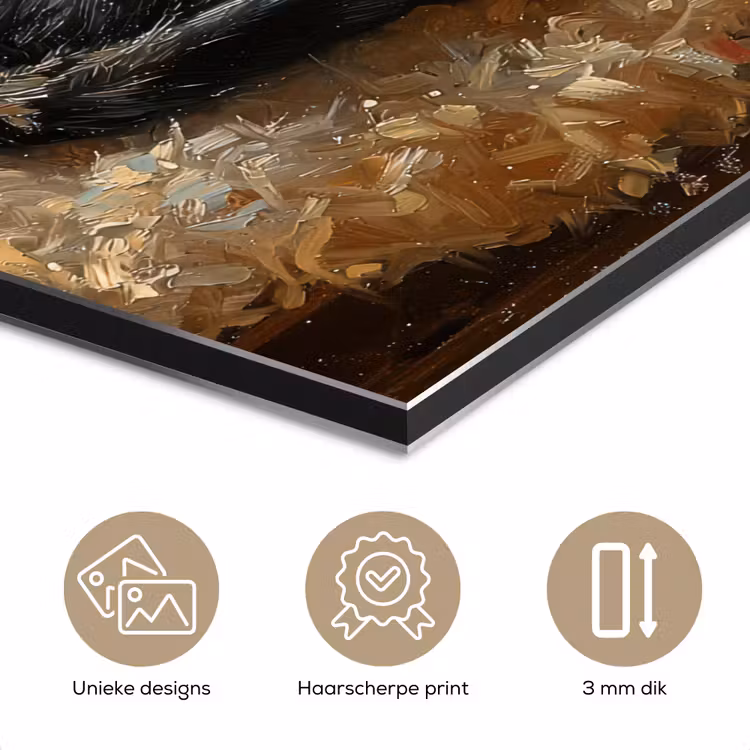 Aluminium schilderij - Kat - Kerst - Winter - Dier — 7