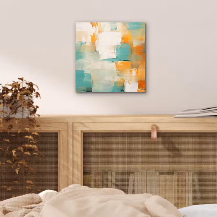 Aluminium schilderij - Kunst - Abstract - Blauw - Wit — 4