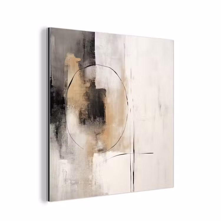 Aluminium schilderij - Kunst - Abstract - Grijs - Industrieel — 1
