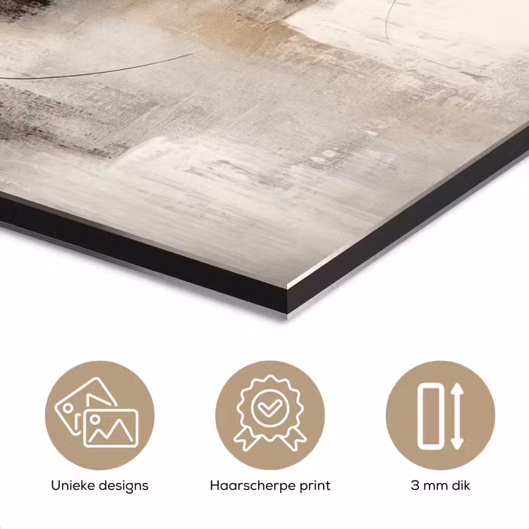 Aluminium schilderij - Kunst - Abstract - Grijs - Industrieel — 7