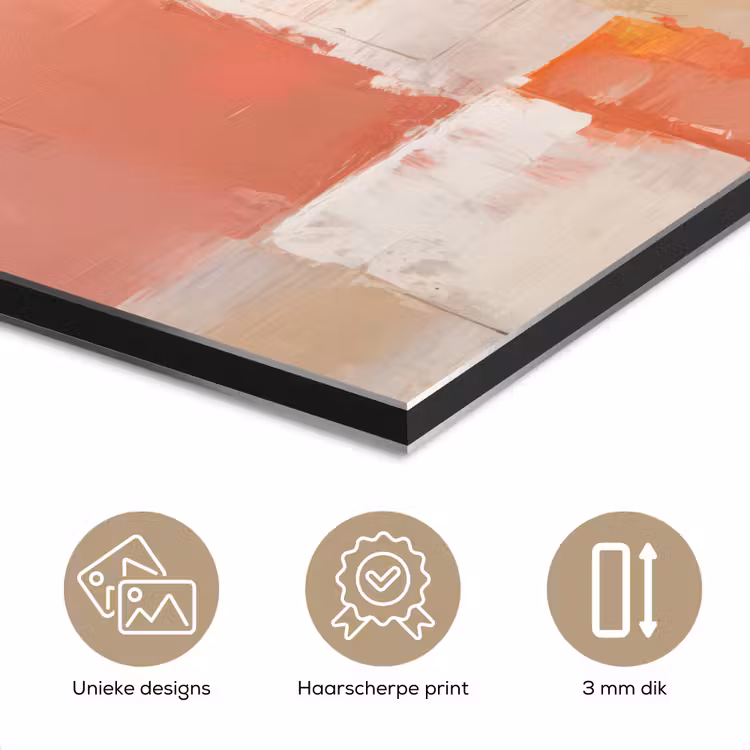 Aluminium schilderij - Kunst - Roze - Abstract — 7