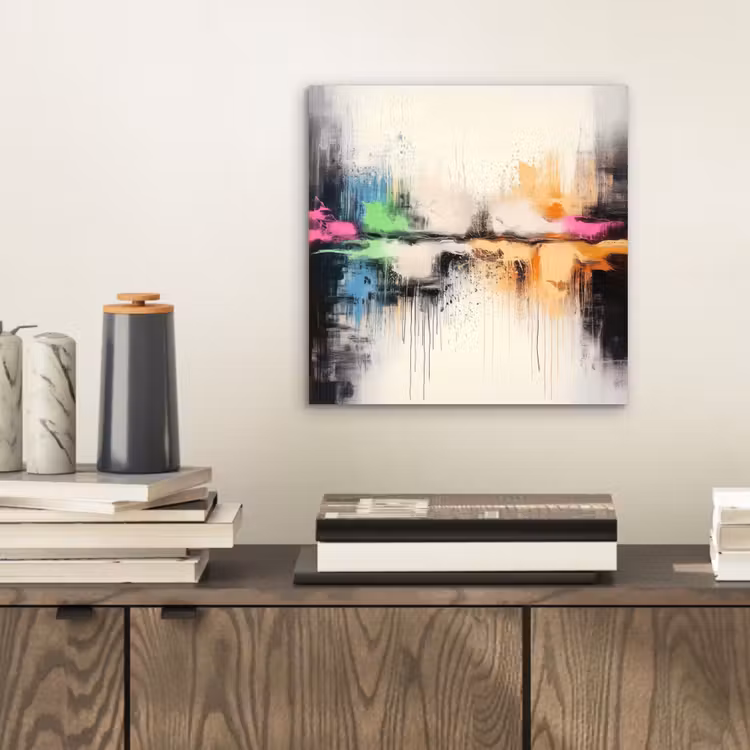 Aluminium schilderij - Abstract - Kleurexplosie - Landschap — 2