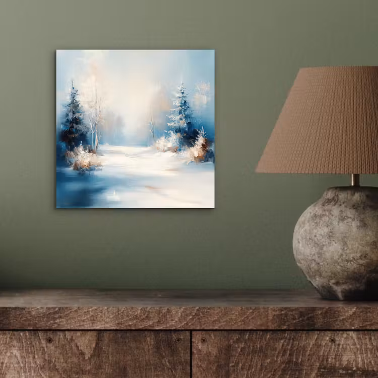 Aluminium schilderij - Bos - Winter - Natuur - Abstract - Sneeuw — 3