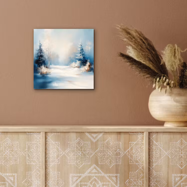 Aluminium schilderij - Bos - Winter - Natuur - Abstract - Sneeuw — 5
