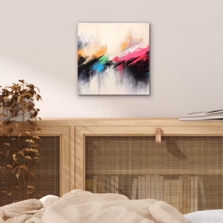 Aluminium schilderij - Dynamisch - Abstract - Kleurrijk - Zwart — 4
