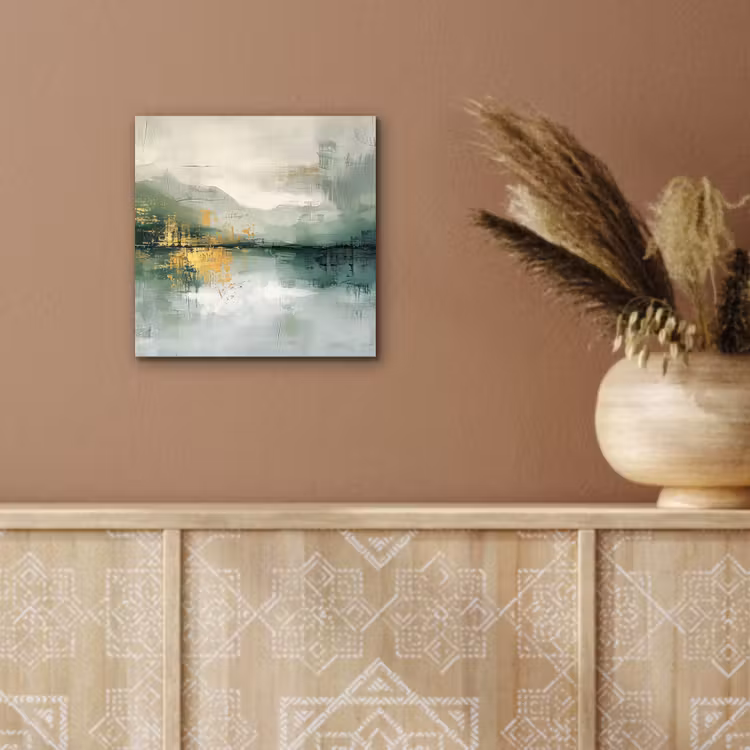 Aluminium schilderij - Groen - Modern - Abstract - Goud — 5