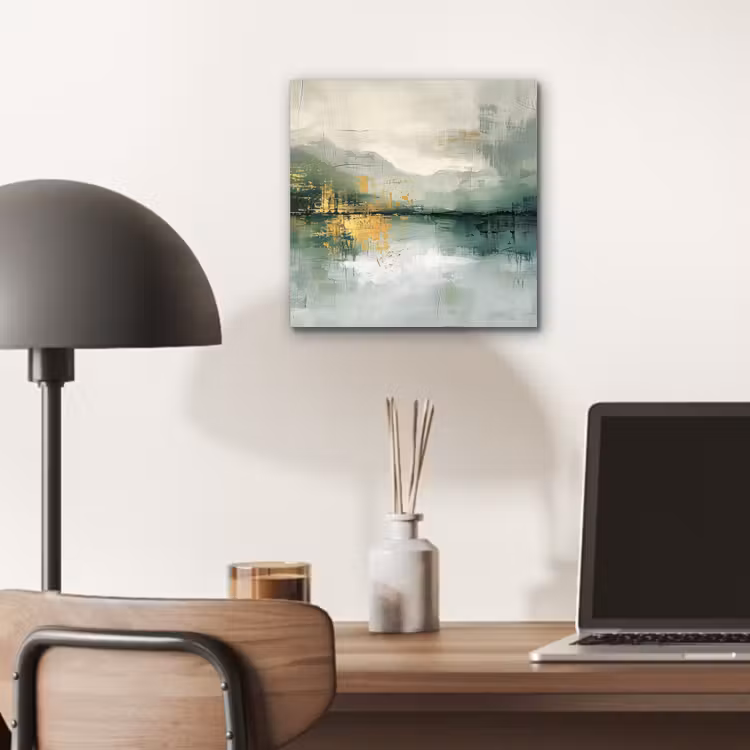 Aluminium schilderij - Groen - Modern - Abstract - Goud — 6