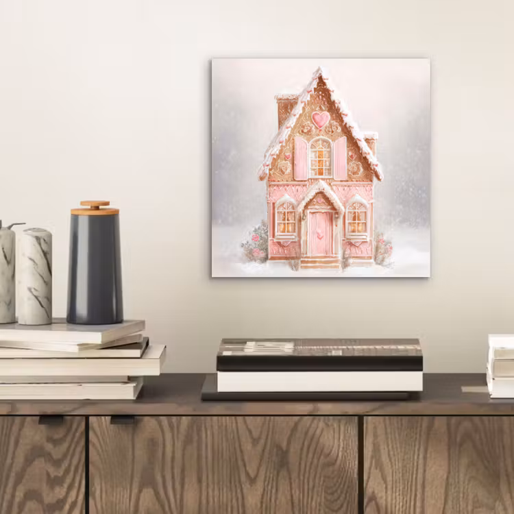 Aluminium schilderij - Huisje - Suiker - Pastel — 2