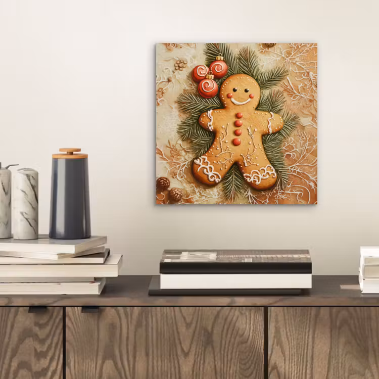 Aluminium schilderij - Kerstmis - Koekje - Poppetje - Speculaas — 2
