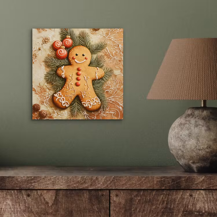 Aluminium schilderij - Kerstmis - Koekje - Poppetje - Speculaas — 3