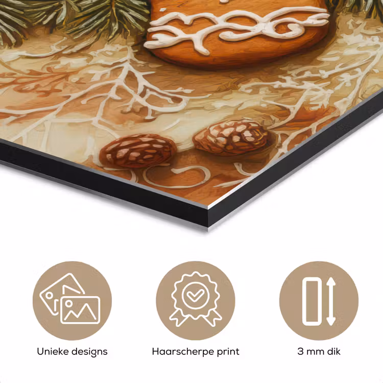 Aluminium schilderij - Kerstmis - Koekje - Poppetje - Speculaas — 7
