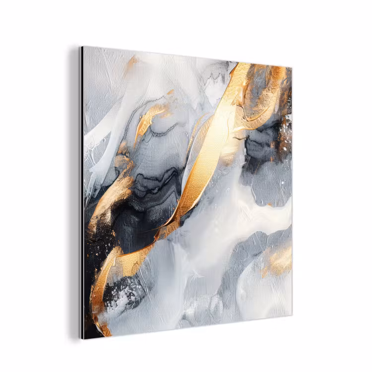 Aluminium schilderij - Kunst - Goud - Luxe - Abstract - Modern — 1
