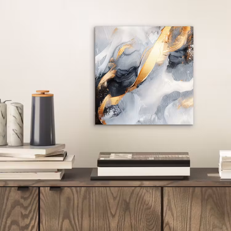 Aluminium schilderij - Kunst - Goud - Luxe - Abstract - Modern — 2