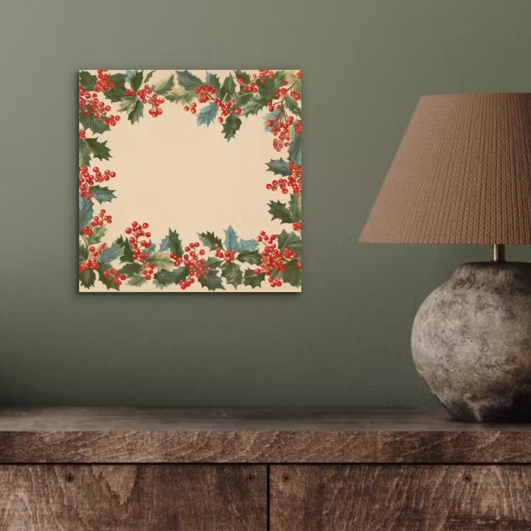 Aluminium schilderij - Hulstrand - Bessen - Beige — 3