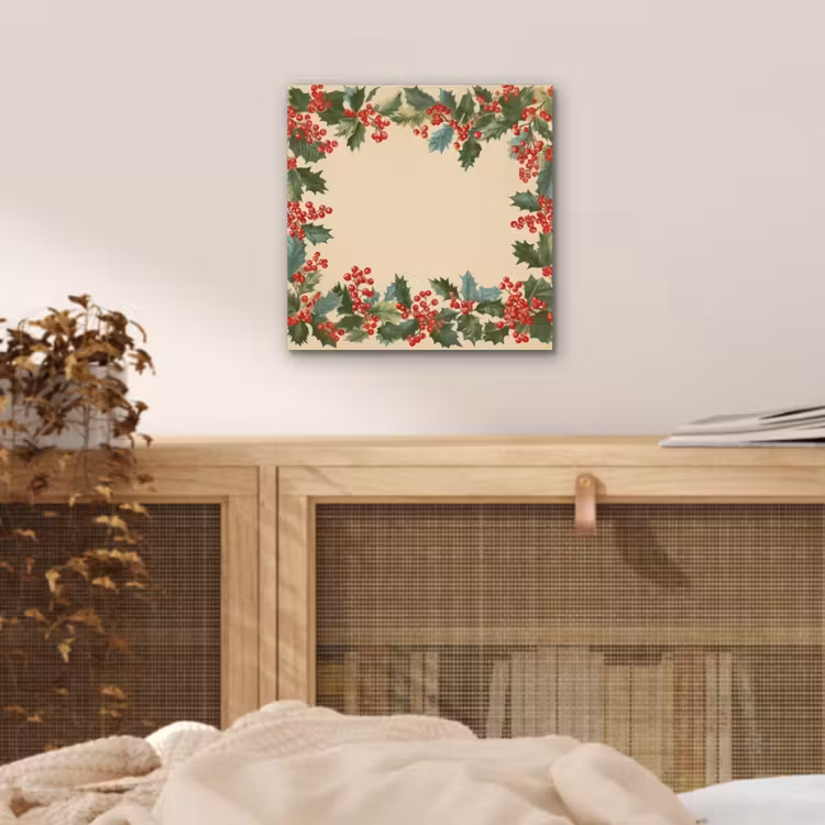 Aluminium schilderij - Hulstrand - Bessen - Beige — 4