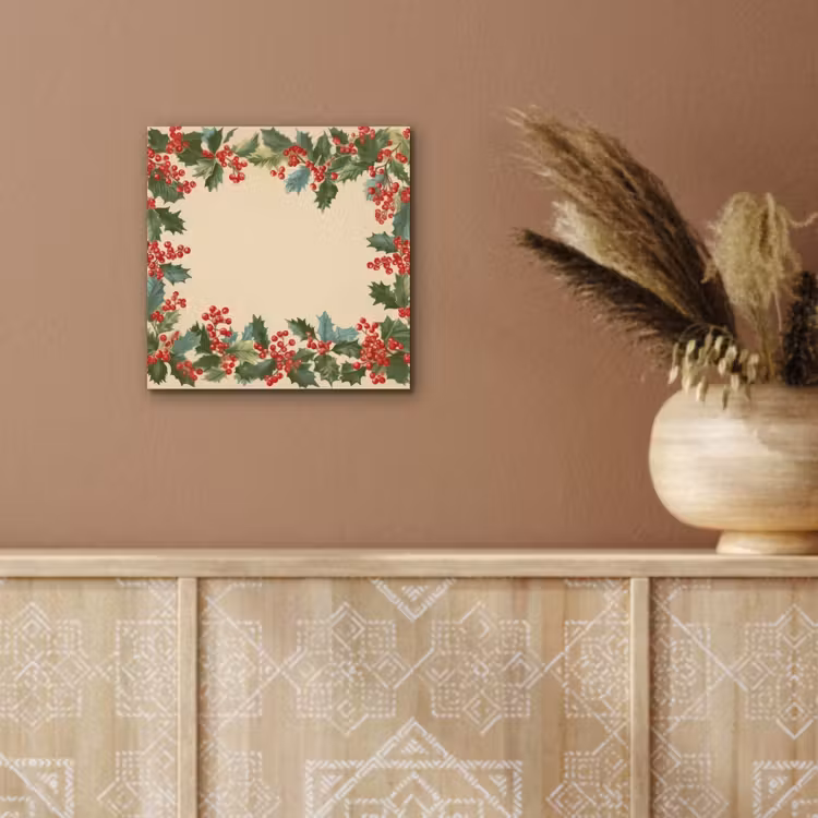 Aluminium schilderij - Hulstrand - Bessen - Beige — 5