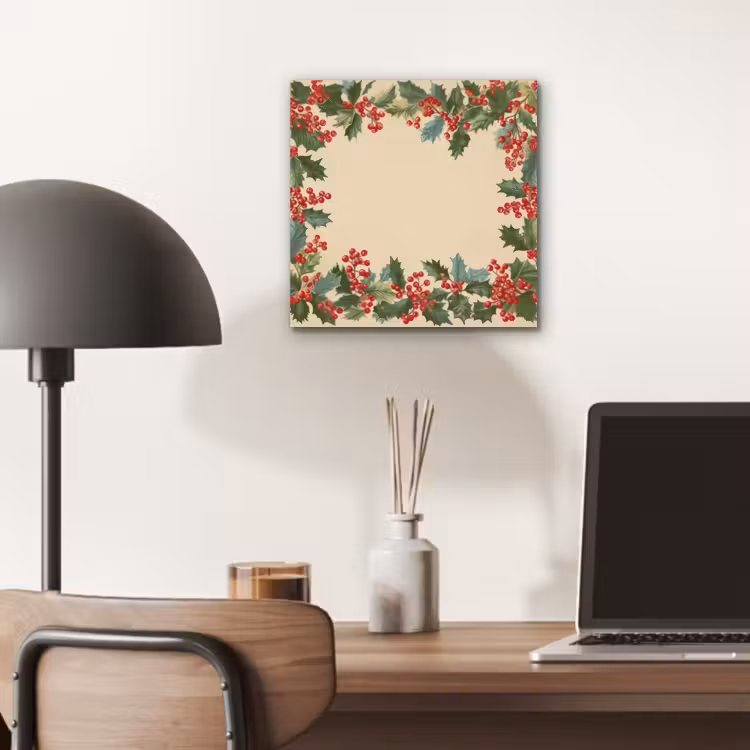 Aluminium schilderij - Hulstrand - Bessen - Beige — 6