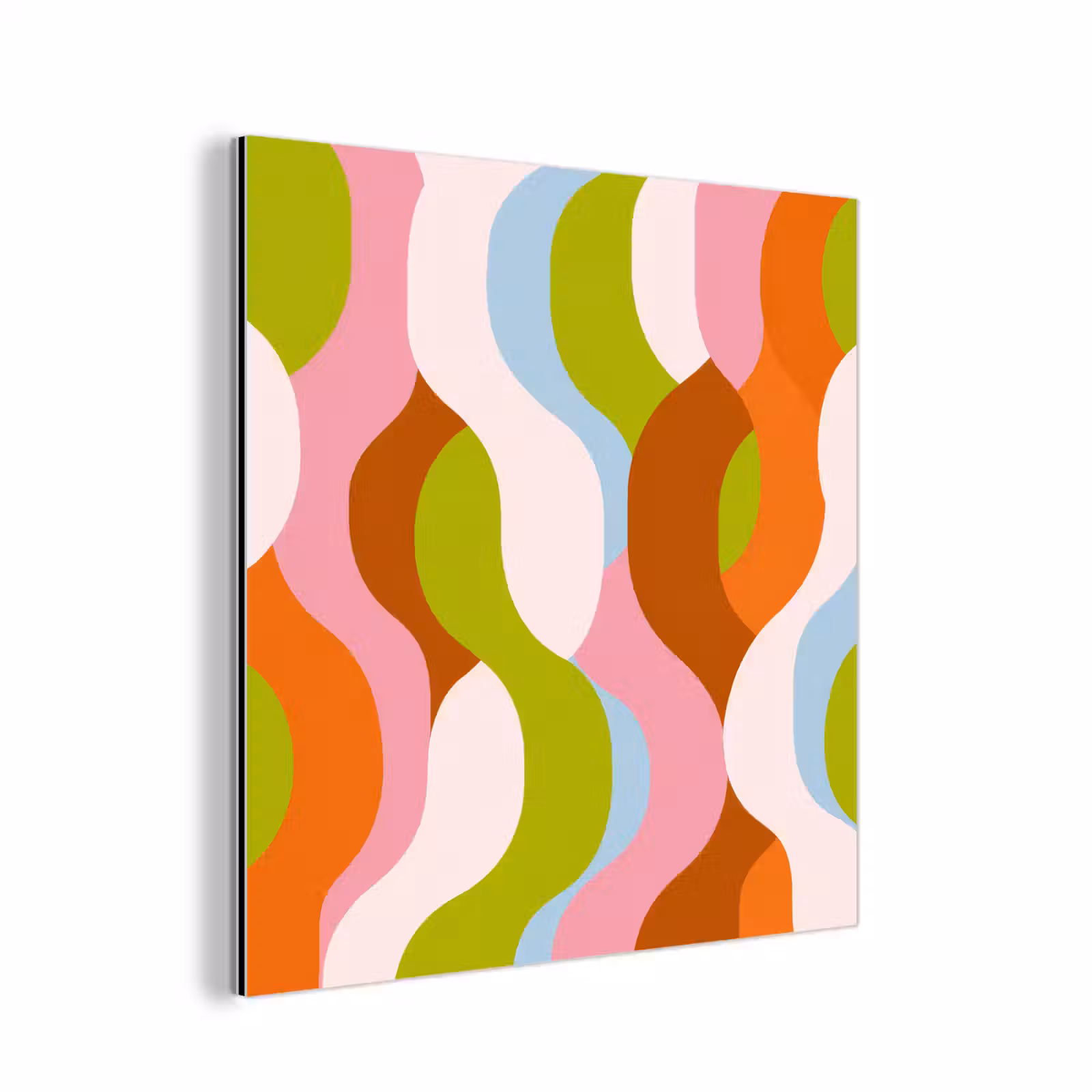 Aluminium schilderij - Abstract - Vormen - Roze — 1