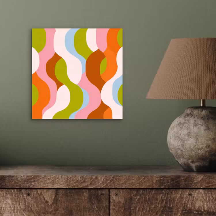 Aluminium schilderij - Abstract - Vormen - Roze — 3